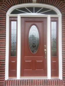 textured Fiberglass Entry door and sidelights, Avon Ohio