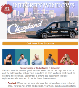 October - TIme to Call for New Windows