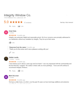 Cleveland Window Company Reviews